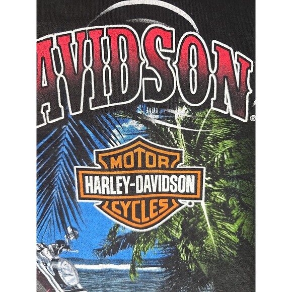 PAIR of Harley Davidson XL T Shirts  St. Kitts & Jamaica Black Travel Motorcycle - Picture 14 of 16
